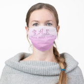 Pink Washable Social Distancing Best Aunt Adult Cloth Face Mask (Worn)