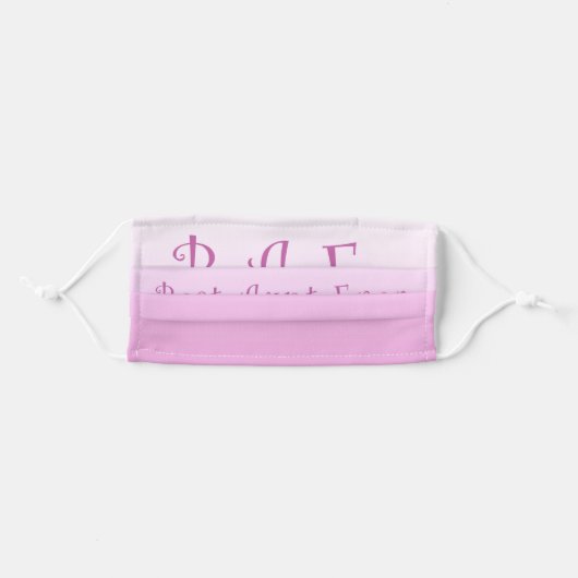 Pink Washable Social Distancing Best Aunt Adult Cloth Face Mask (Front, Folded)
