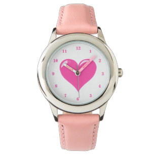 Pink Watch with Hearts