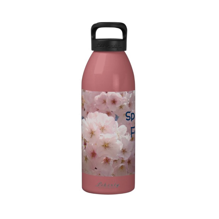 Pink Water Bottle Custom Spring Fun Blossoms