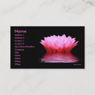 Pink  Water Cactus Flower Business Card