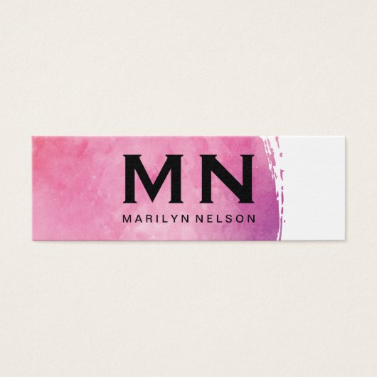 Pink Water Color Monogram (Front)