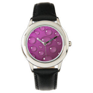 Pink Water Drop Background Watch