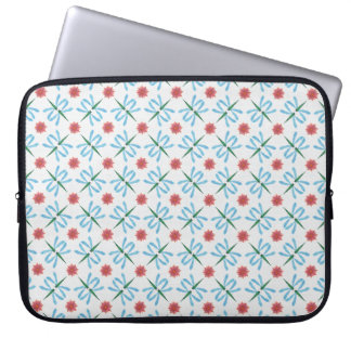 Pink Water Lilies and Dragonflies Laptop Sleeve