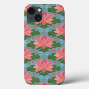 Pink Water Lilies, Dragonflies iPad Case-Mate Case