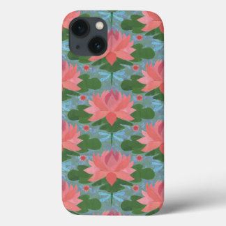 Pink Water Lilies, Dragonflies iPad Case-Mate Case