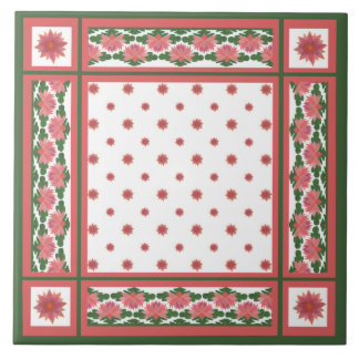 Pink Water Lilies on White Ceramic Tile