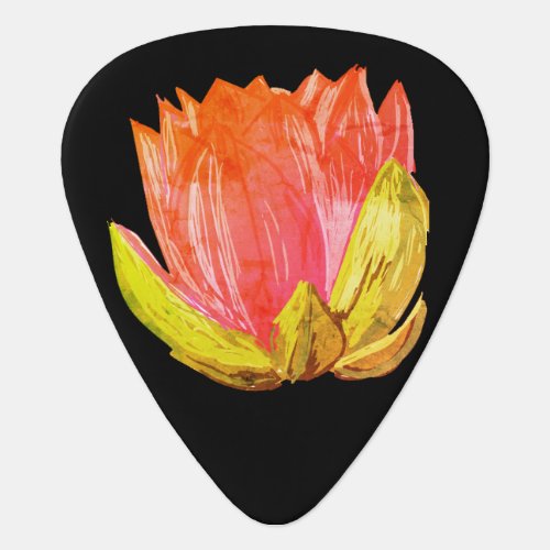 Pink Water Lilly Guitar Pick