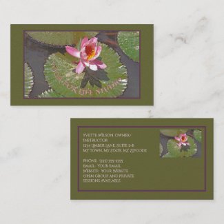 PINK WATER LILY AND LILY PADS/CUSTOMIZABLE