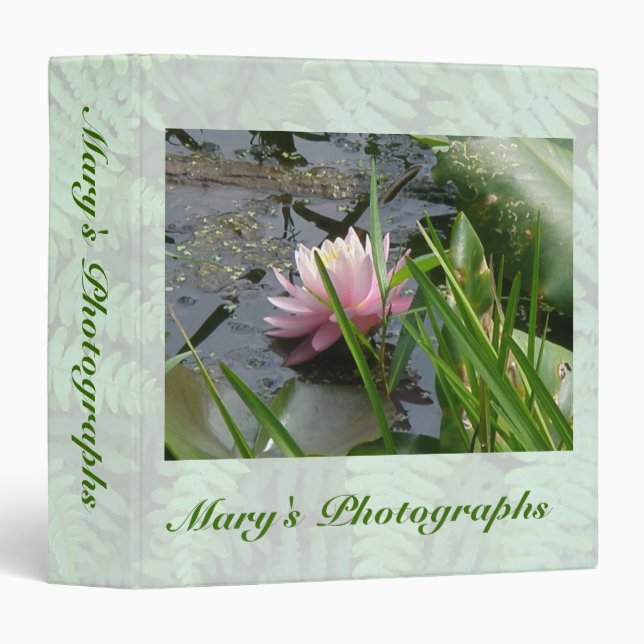 Pink Water Lily Binder (Front/Spine)