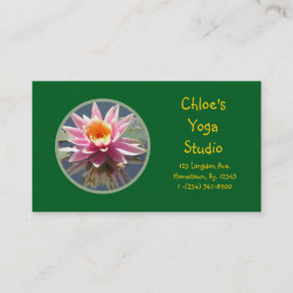 PINK WATER LILY BUSINESS CARD