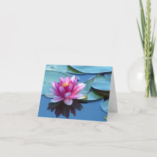 Pink Water Lily Card