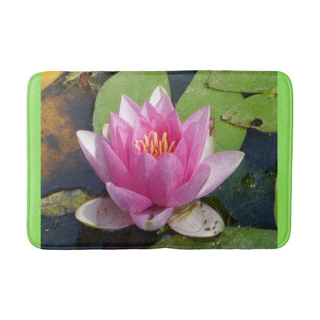 Pink Water Lily Close up Bathmat (Front)