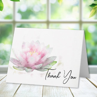Pink Water Lily Funeral Sympathy Thank You