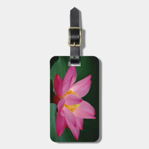 Pink Water Lily in Full Bloom Luggage Tag