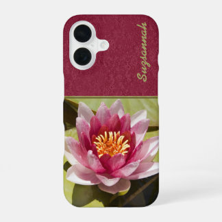 Pink Water Lily iPhone 16 Case