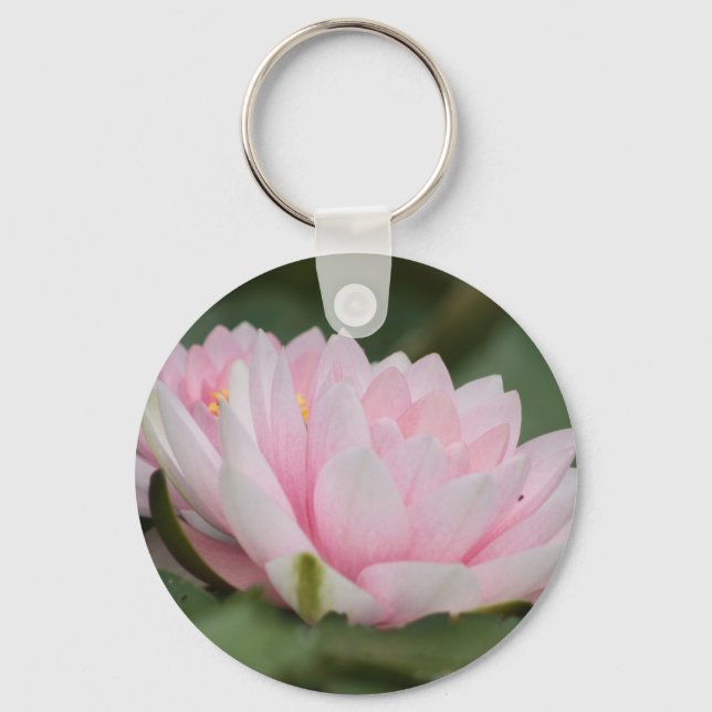 Pink Water Lily Keychain (Front)