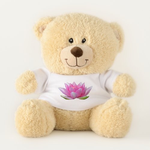 Pink Water Lily Lotus Flower Teddy Bear