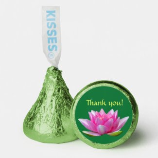 Pink Water Lily Lotus Thank You Hershey®'s Kisses®