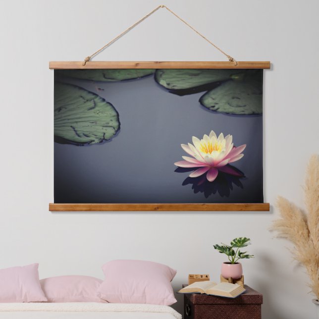 Pink Water Lily Photograph  Hanging Tapestry (Bedroom)
