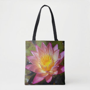 Pink Water Lily Photograph Tote Bag