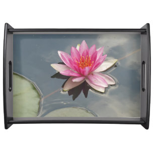 Pink Water Lily Serving Tray