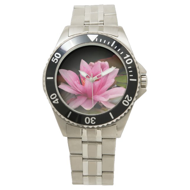 Pink Water Lily Watch (Front)