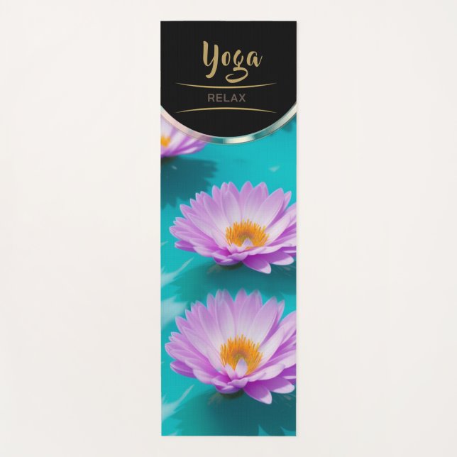 Pink Water Petals - Yoga Mat (Front)