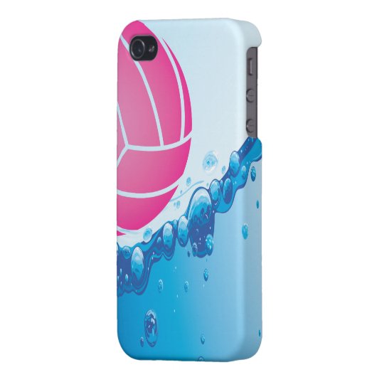 Pink Water Polo Ball iPhone 4 Case (Back Left)
