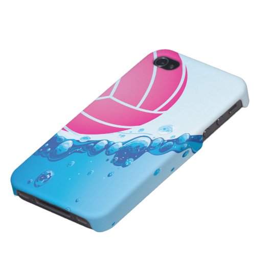 Pink Water Polo Ball iPhone 4 Case (Bottom)