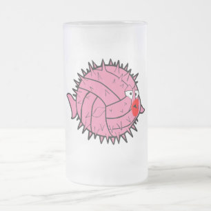 Pink Water Polo Ball Puffer Fish Mug