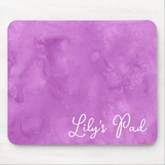 Pink Watercolor Abstract Mouse Pad