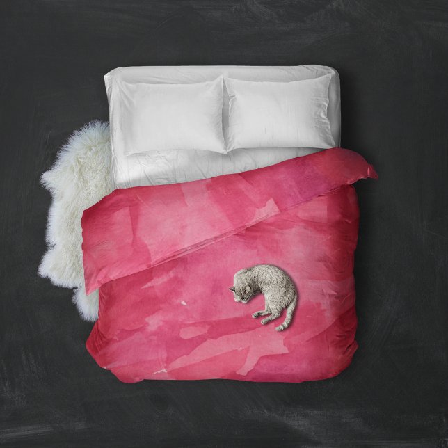 Pink Watercolor Abstract Pattern Duvet Cover (Creator Uploaded)