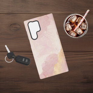 Pink Watercolor Abstract Samsung Galaxy S22 Ultra Case