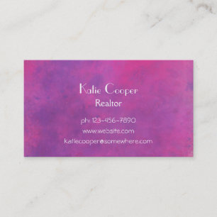 Pink Watercolor Abstract Texture Business Card