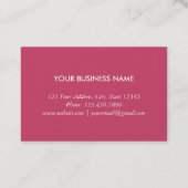 Pink Watercolor and Gold Faux Foil Euro Business Card (Back)