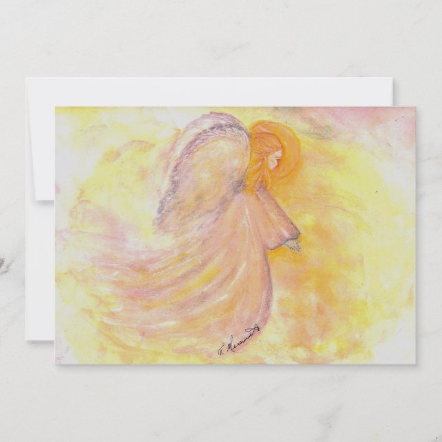Pink Watercolor Angel (Front)