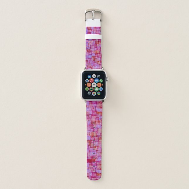 Pink Watercolor Apple Watch Band (Front)