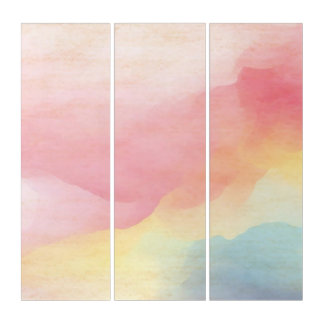 Pink Watercolor Background Triptych