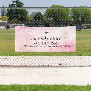 Pink Watercolor Beauty Salon Banner