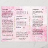Pink Watercolor Beauty Salon Trifold Bruchure (Back)