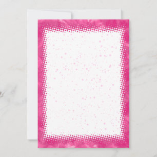Pink Watercolor Border Blank Custom Text Invitation