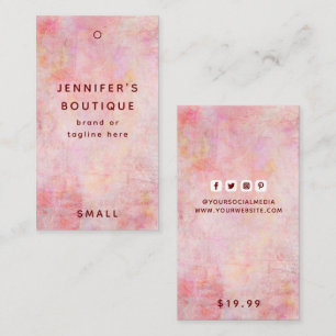 Pink Watercolor Boutique Clothing Branding Calling Card