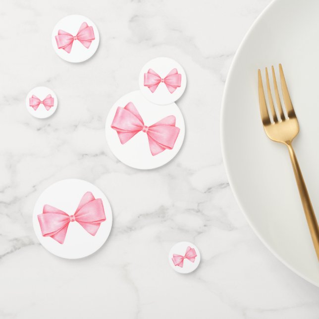 Pink Watercolor Bow Confetti (Group)