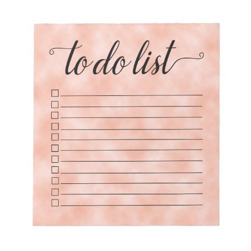 Pink Watercolor Brush Script To Do List Checkbox Notepad