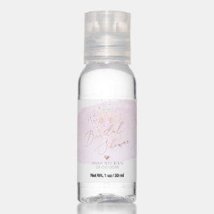 Pink Watercolor Brush Stroke Champagne Glasses Hand Sanitizer