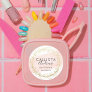Pink Watercolor Brushstroke Glitter Confetti Salon Classic Round Sticker