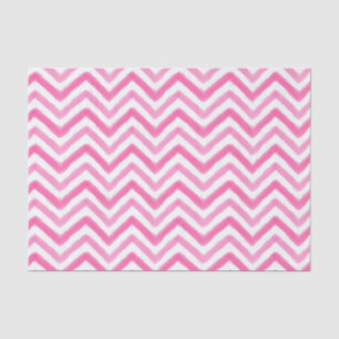Pink Watercolor Chevron Tissue Paper