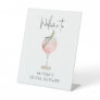 Pink Watercolor Cocktail Bridal Shower Welcome   Pedestal Sign