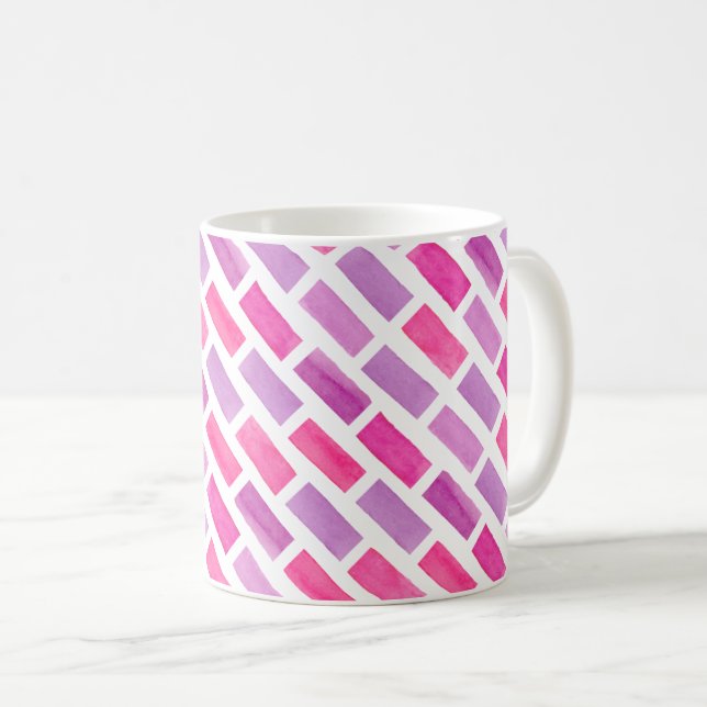 Pink Watercolor Coffee Mug (Front Right)